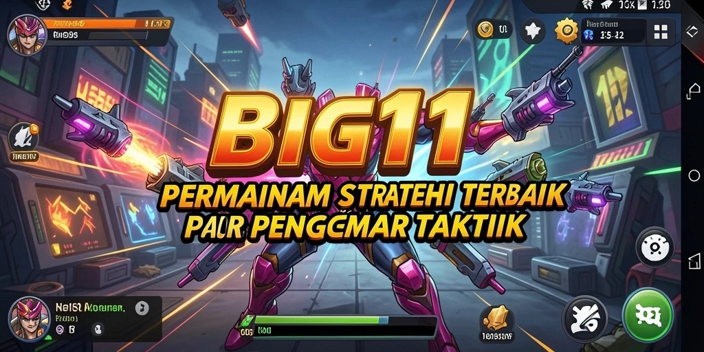 Tangkapan layar menunjukkan aksi mendebarkan dalam permainan strategi BIG11.