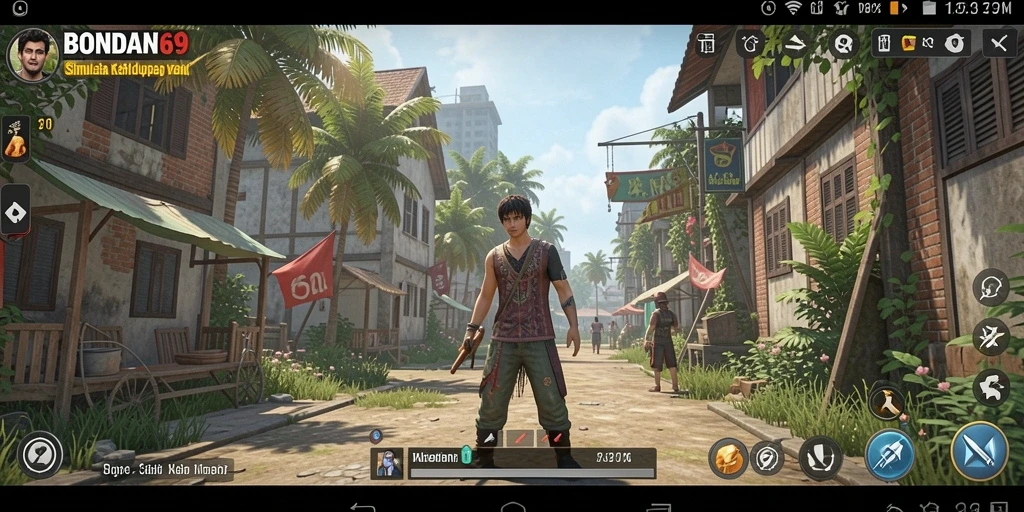 Screenshot gameplay <strong>BONDAN69</strong> menampilkan interaksi karakter dalam simulasi kehidupan.