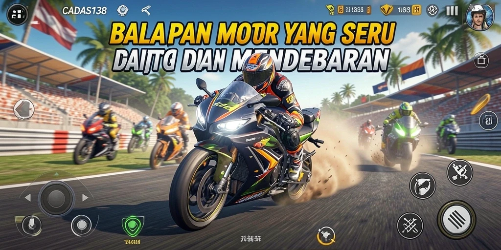 Gameplay balapan motor yang mendebarkan di CADAS138.