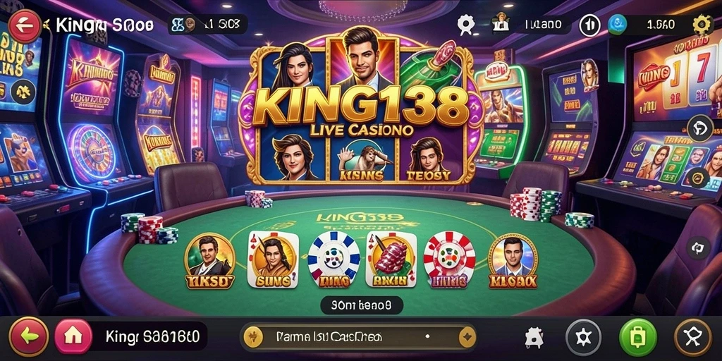 Tampilan gameplay Live Casino yang memukau di KING138.