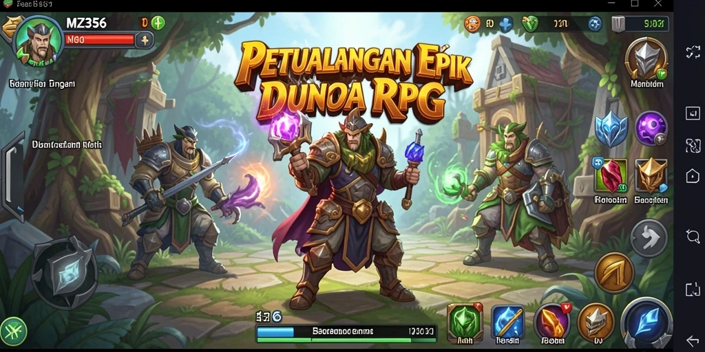 Tampilan gameplay RPG MZ356 yang mendebarkan dan seru.