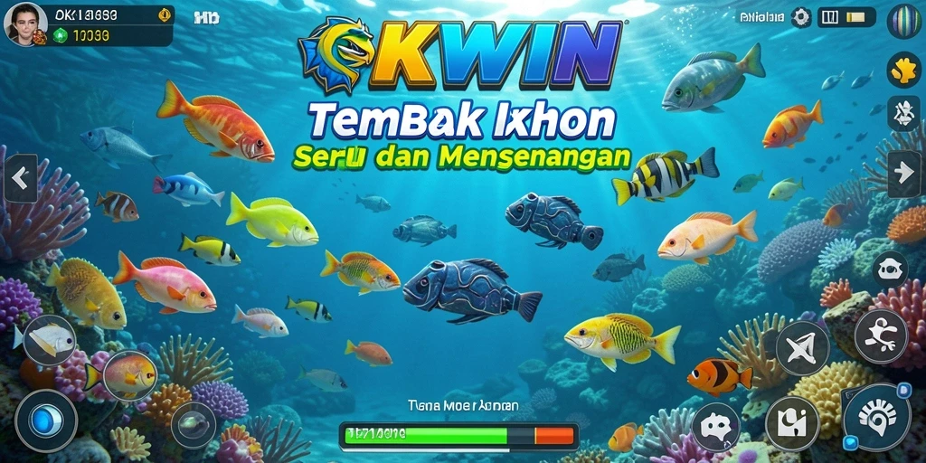 Tampilan gameplay Tembak Ikan yang seru dan penuh warna.