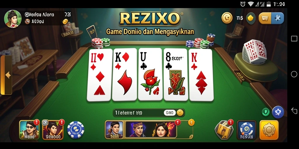 Tampilan gameplay REZIXO dengan antarmuka yang menarik.
