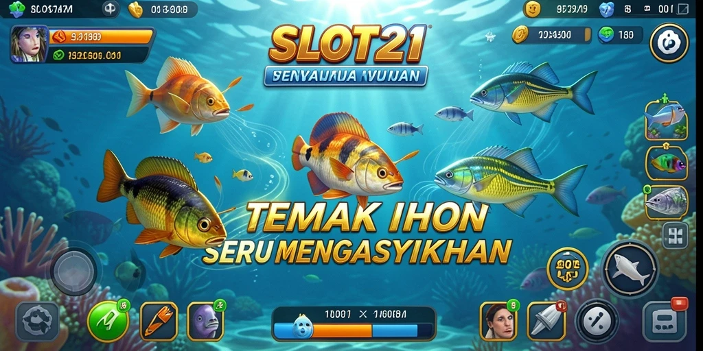 Gameplay seru dalam SLOT21 dengan aksi menembak ikan yang mendebarkan.