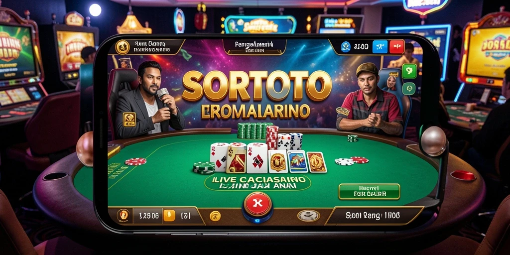 Tampilan gameplay SORTOTO yang mendebarkan dengan dealer langsung.