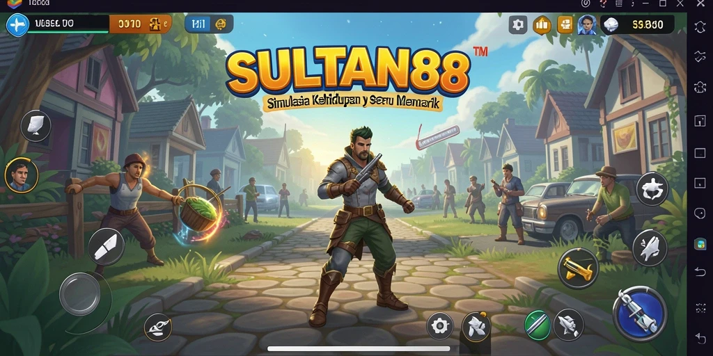Screenshot utama SULTAN88 menunjukkan gameplay simulasi yang mendalam.