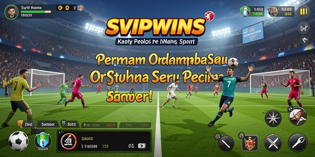 Screenshot gameplay SVIPWINS yang menunjukkan aksi olahraga yang mendebarkan.