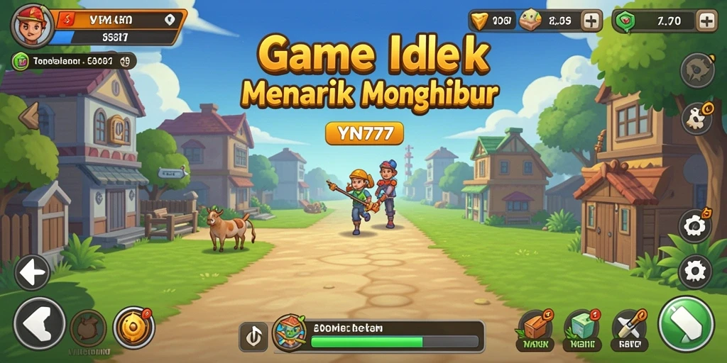 Tampilan gameplay YN777 yang menarik dan menghibur dalam gaya Idle.